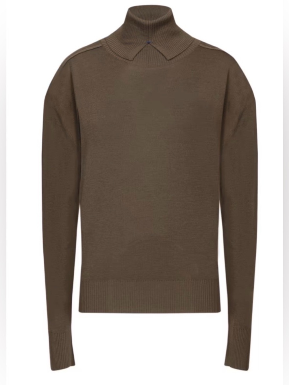 Burberry Women's Dark Brown / Green Turtleneck Sweater